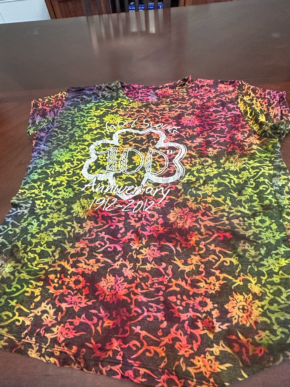 Vintage Girl Scouts 100th Anniversary Graphic Floral T-Shirt